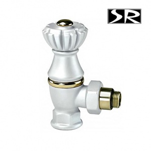 Вентиль верхний серия "Liberti" угловой 1/2 и 3/4 Bianco арт.0325-2000V00A