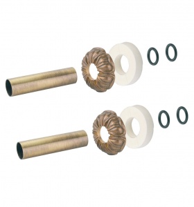 Комплект декоративных трубок и розеток D25/L160 мм Carlo Poletti латунь retro (комплект)