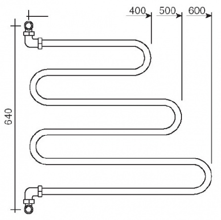 Полотенцесушитель водяной 405 (золото) Margaroli Vento 405GO фото 2