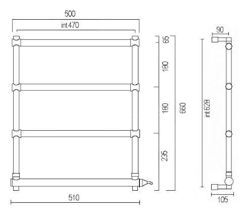 Полотенцесушитель электрический 542-4 (золото) Margaroli Sole 5424704GONC фото 2