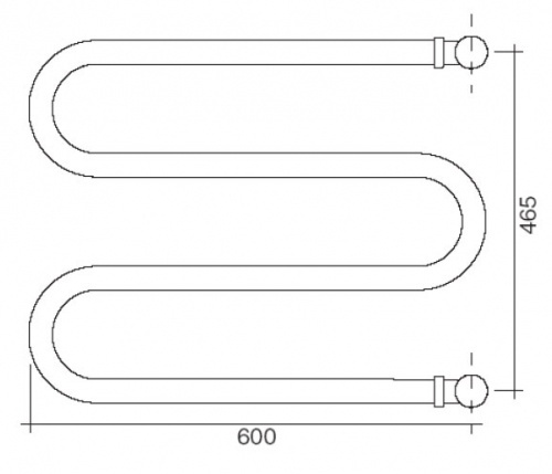 Полотенцесушитель водяной 402 (бронза) Margaroli Vento 402OB фото 2