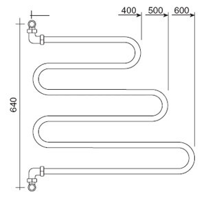 Полотенцесушитель водяной 405 (хром) Margaroli Vento 405CR фото 2