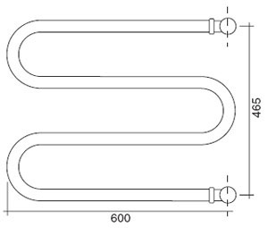 Полотенцесушитель водяной 402 (хром) Margaroli Vento 402CR фото 2