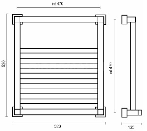 Полотенцесушитель водяной Margaroli Quadri 710 фото 2