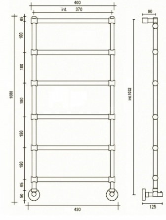 Полотенцесушитель водяной 442-6 (хром) Margaroli Sole 4423706CRN фото 2