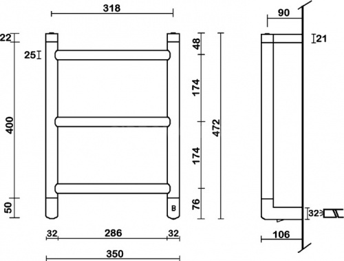 Полотенцесушитель электрический 540/S (хром) Margaroli Sole 540/S BOX фото 2