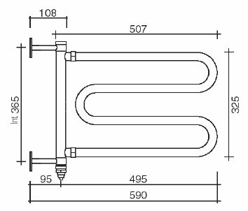 Полотенцесушитель поворотный 510 (бронза) Margaroli Vento 510OBC фото 2