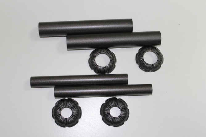Комплект декоративных трубок и розеток D18/L160 мм Carlo Poletti антрацит  retro (комплект) фото 1