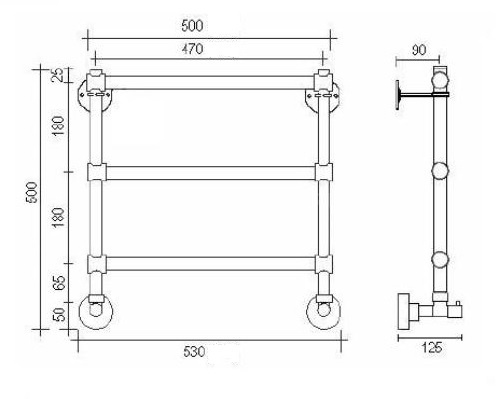 Полотенцесушитель водяной 440-3 (бронза) Margaroli Sole 4404703OBN фото 2