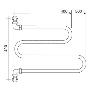 Полотенцесушитель водяной 406 (хром) Margaroli Vento 406CR фото 2