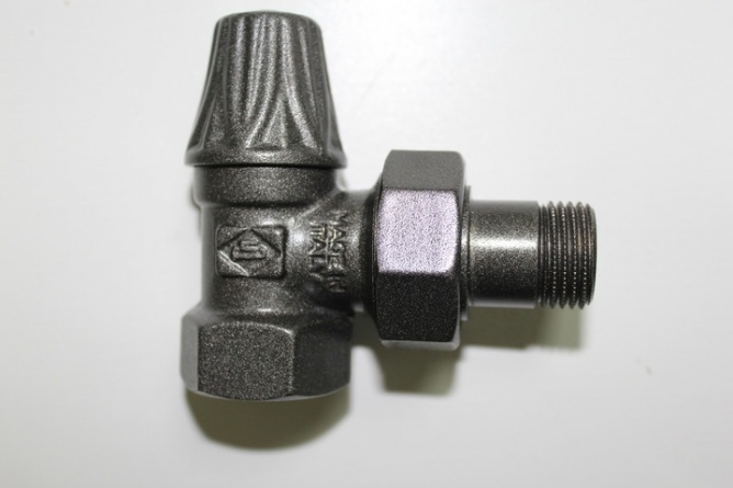 Нижний угл. вентиль Carlo Poletti  (Размер подсоедин. : 3/4"; Материал и тип :антрацит retro) фото 1