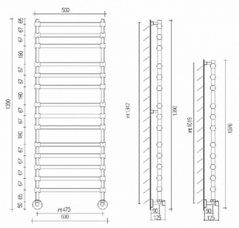 Полотенцесушитель водяной 464/11 (бронза) Margaroli Sole 4644711OBN фото 2