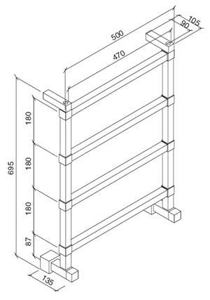 Полотенцесушитель водяной 742 (хром) Margaroli Panorama 7424704CRN фото 2
