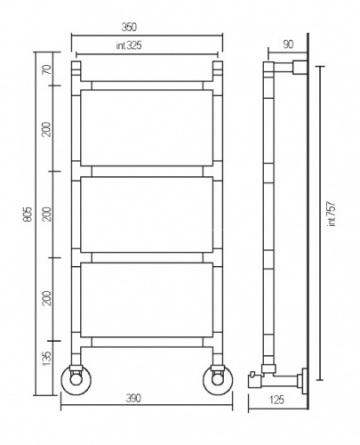 Полотенцесушитель водяной 482-4 (хром) Margaroli Sereno 4823204CRN фото 2