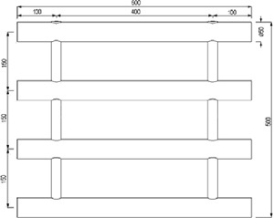 Полотенцесушитель водяной Margaroli Orizzonti 1 - 442 / 4 / М фото 2