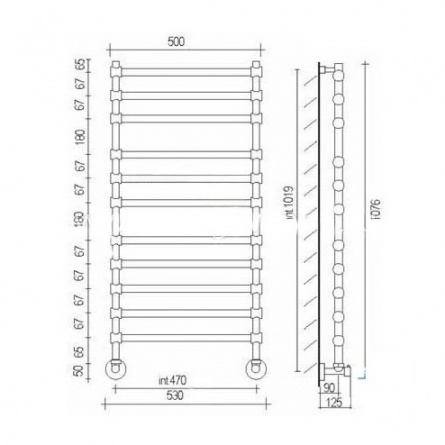 Полотенцесушитель водяной 464-11 (хром) Margaroli Sole 4644711CRN фото 2