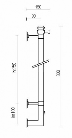 Полотенцесушитель электрический 616 (хром) Margaroli Arcobaleno 616CRB-900 фото 2