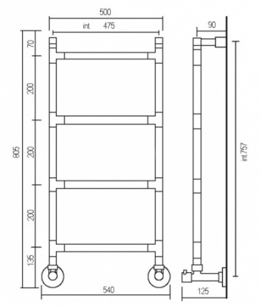 Полотенцесушитель водяной 482-4 (хром) Margaroli Sereno 4824704CRN фото 2